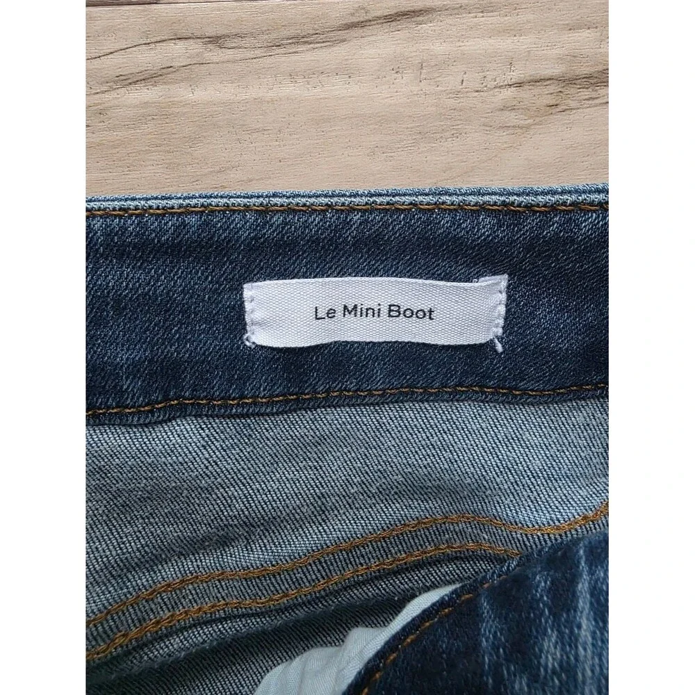Frame Le Crop Mini Boot Medium Wash Denim Jeans Size 28